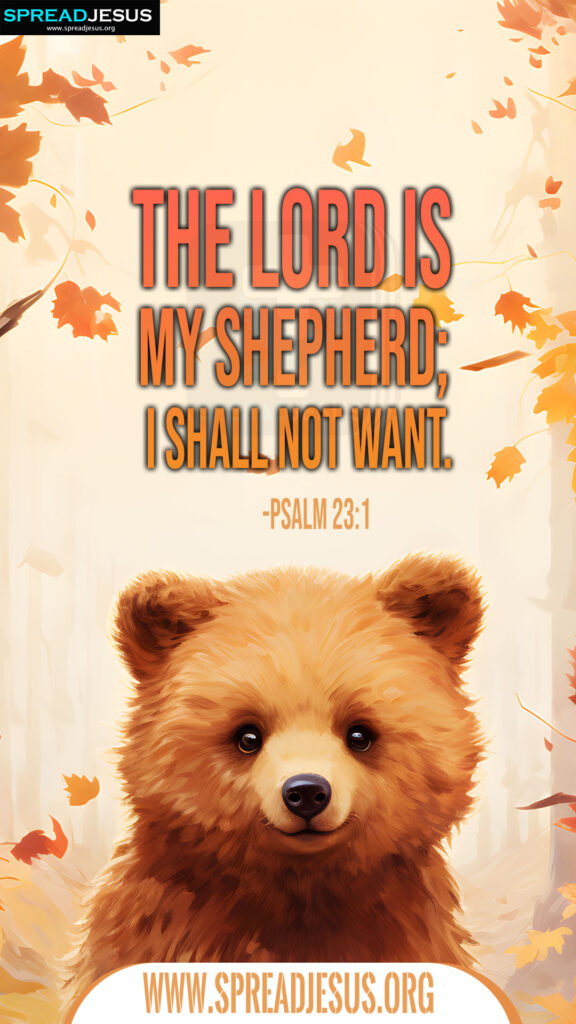 Inspiring Bible Quotes Mobile Wallpapers-Psalm 23:1-The Lord is My Shepherd