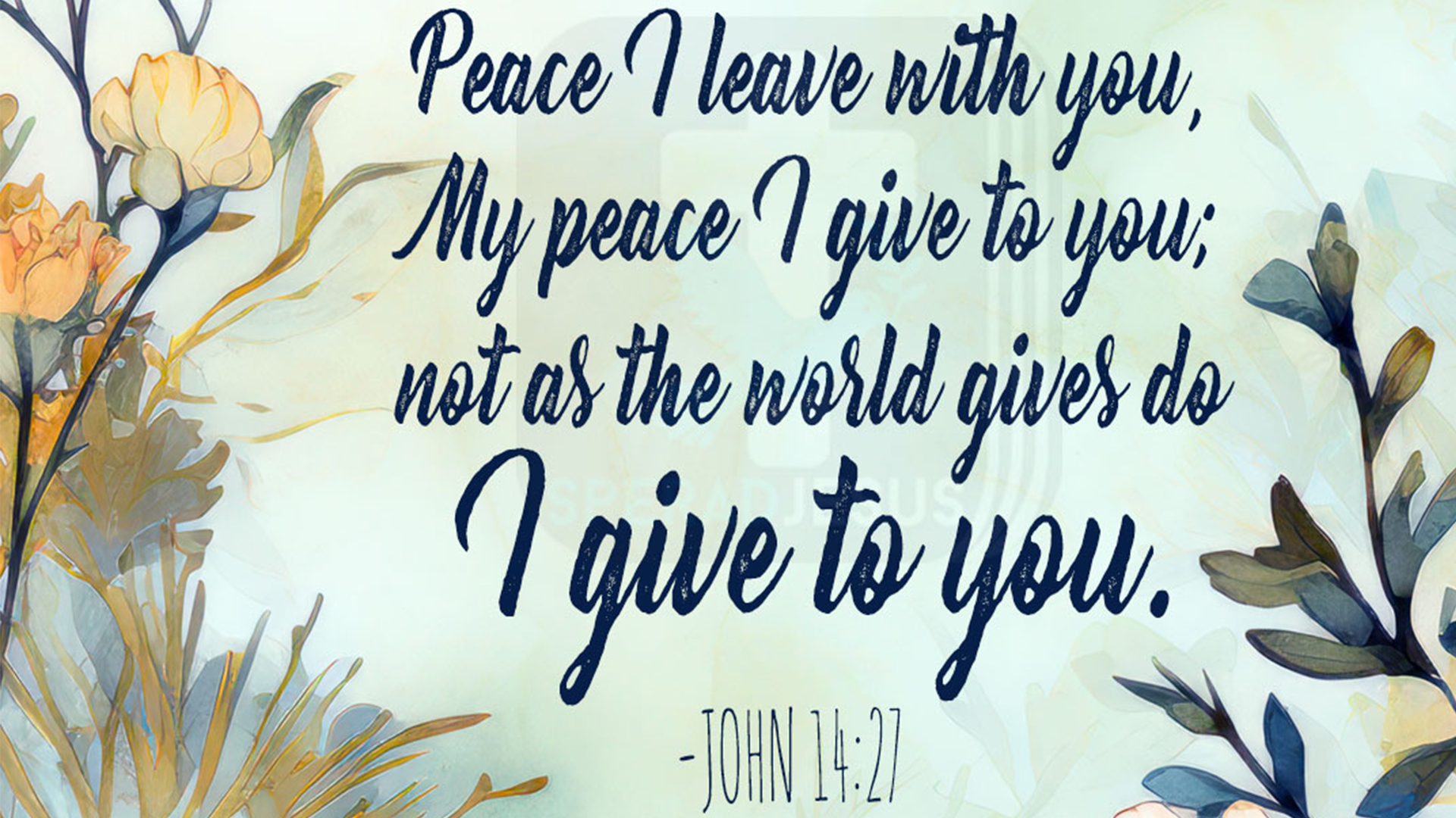 Bible Quotes Mobile Wallpapers – John 14:27 | Peaceful and Inspirational Designs