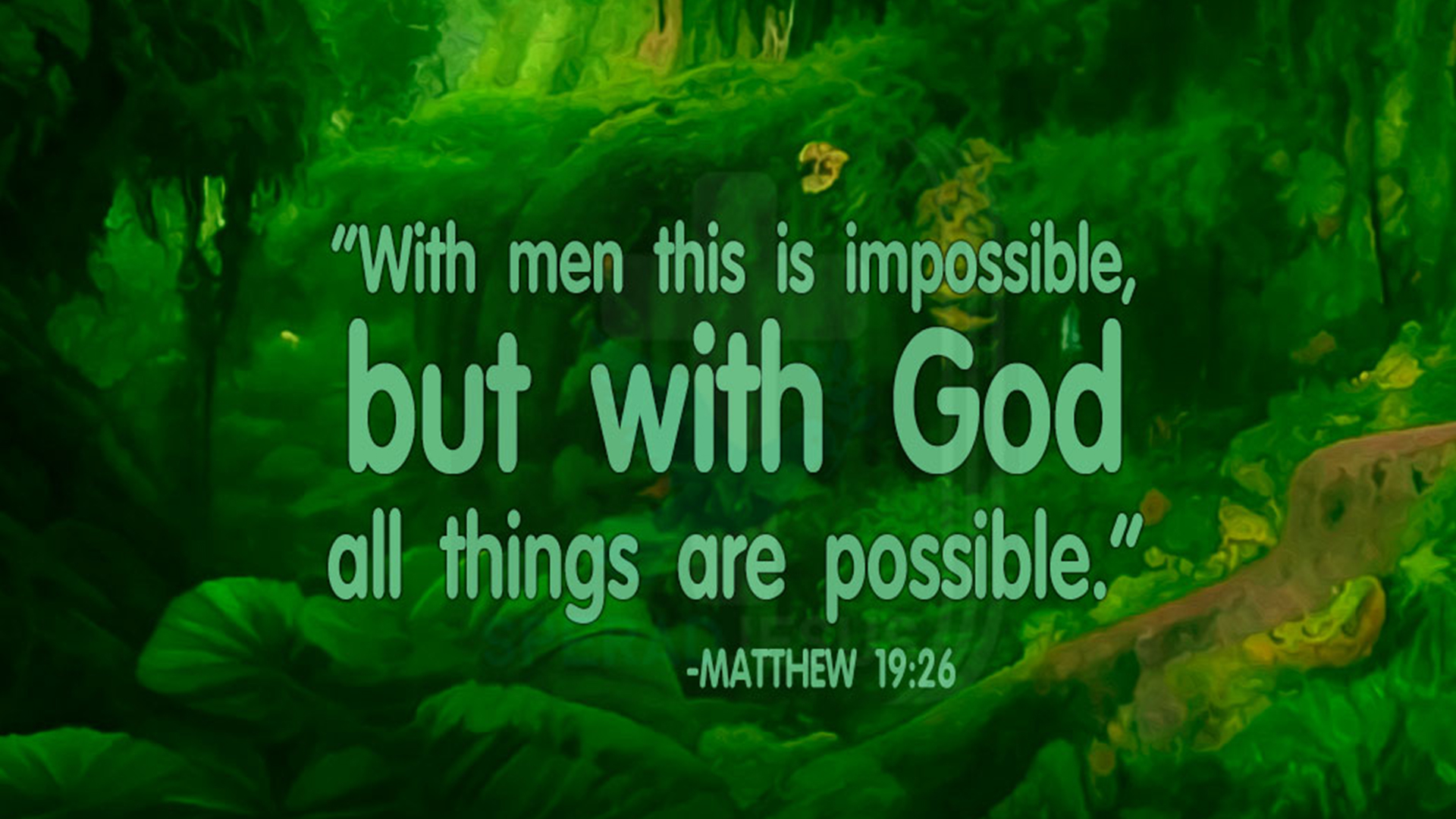 Bible Quotes Mobile Wallpaper-MATTHEW 19:26